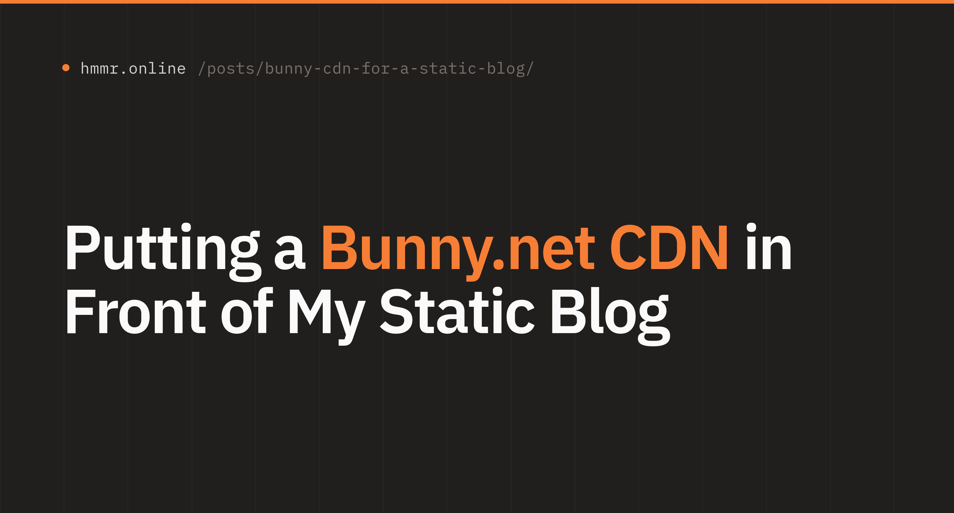 Bunny.net CDN vor hmmr.online